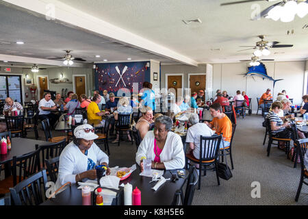 North Carolina, NC, Calabash, città di pesca, cucina regionale, ristoranti, Captain Nance's Seafood, ristoranti, ristoranti, ristoranti, caffè, interno, Foto Stock