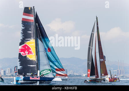 Catamarani GC.32 racing al Extreme serie vela, Barcellona Foto Stock