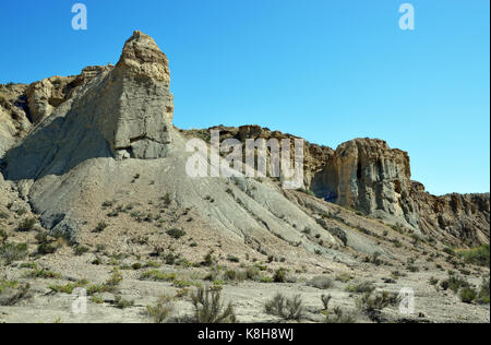 Il deserto Tabernas è nella provincia spagnola di Almeria. è la regione più secchi di Europa e il continente è solo vero clima del deserto. Foto Stock