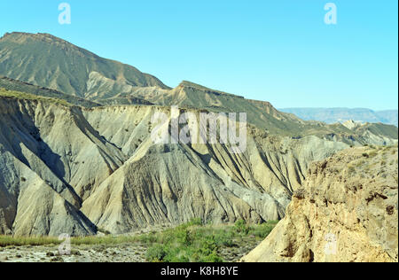 Il deserto Tabernas è nella provincia spagnola di Almeria. è la regione più secchi di Europa e il continente è solo vero clima del deserto. Foto Stock