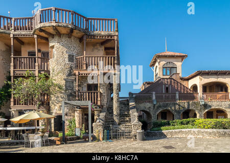 Ristorante in Altos de Chavon, Repubblica Dominicana. Foto Stock