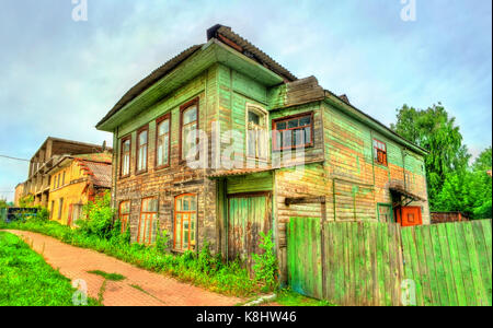 Tradizionale russo casa in legno a Rostov Foto Stock