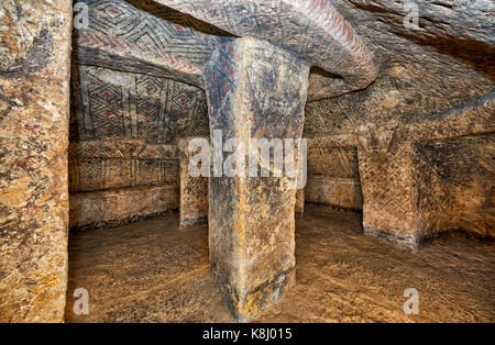 Ipogeo, tombe di alto de segovia che contiene inoltre numerosi ipogei, UNESCO sito heritge, Parco Archeologico Nazionale di Tierradentro, inza, co Foto Stock