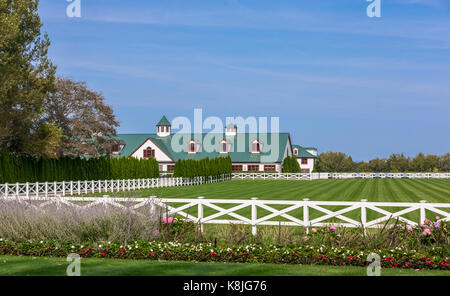 Horse Farm in bridgehampton, NY Foto Stock