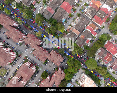 Fotografia aerea della zona residenziale in Malesia Foto Stock