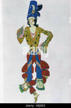 LEON BAKST - costume per nijinsky 1910 Foto Stock