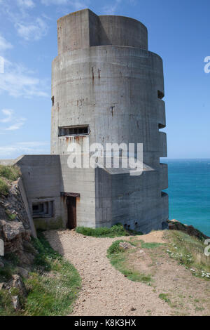 Bunker progettato da freidrich tamms, architetto nazista in Guernsey Foto Stock