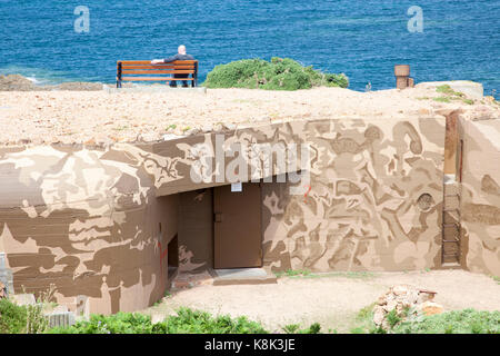 Bunker progettato da freidrich tamms, architetto nazista in jersey Foto Stock