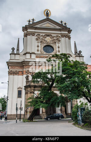 Chiesa di Sant Ignazio, Charles Square, la città nuova di Praga Foto Stock