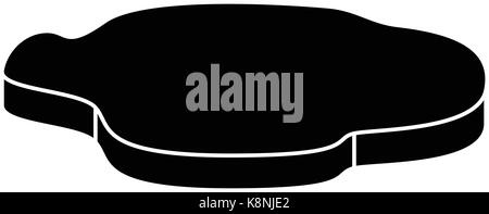 Glaçon icona silhouette, simbolo, design. Inverno illustrazione vettoriale isolati su sfondo bianco. Illustrazione Vettoriale