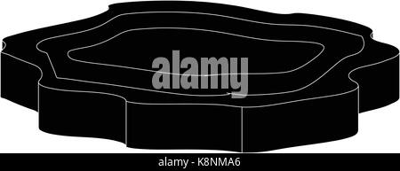 Glaçon icona silhouette, simbolo, design. Inverno illustrazione vettoriale isolati su sfondo bianco. Illustrazione Vettoriale