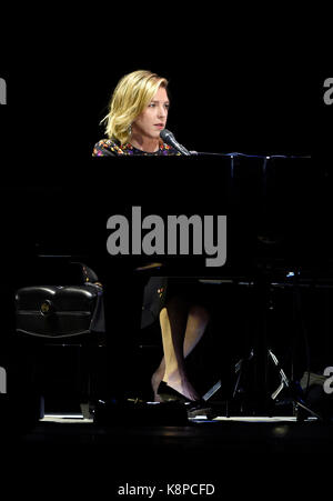 Brno, Repubblica ceca. Xx Settembre, 2017. Diana Krall, canadese pianista jazz e cantante, esegue a Brno, nella Repubblica ceca il 20 settembre 2017. Credito: vaclav salek/ctk foto/alamy live news Foto Stock