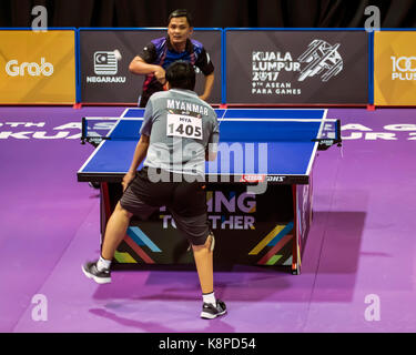 Kuala Lumpur, Malesia. Xx Settembre, 2017. 9l'Asean para giochi 2017 svoltasi a Kuala Lumpur, Malesia. Undici paesi concorrenti in giochi. © danny chan/alamy live news. Foto Stock