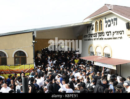 Uman, Ucraina. Xx Settembre 2017. Pellegrinaggio ebraico al santo luogo della tomba di Rabi Nachman di Breslov Foto Stock