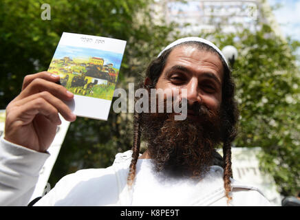 Uman, Ucraina. Xx Settembre 2017. Pellegrinaggio ebraico al santo luogo della tomba di Rabi Nachman di Breslov Foto Stock