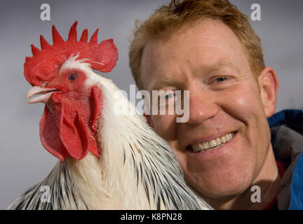 Cotswolds Farm Park, con proprietario Adam Henson, chi è un imprenditore, autore e presentatore televisivo. Foto Stock