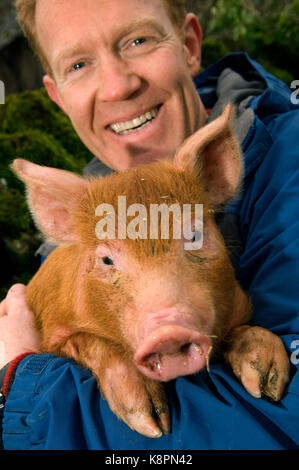 Cotswolds Farm Park, con proprietario Adam Henson, chi è un imprenditore, autore e presentatore televisivo. Foto Stock