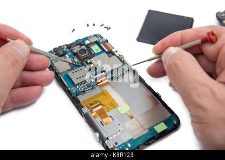 Smart phone riparazione. Foto Stock