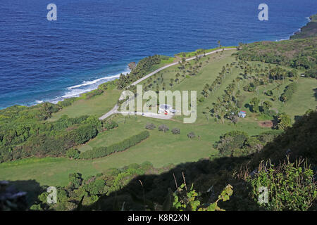 Vista sul campo da golf dalla collina Isola di Natale, AUSTRALIA LUGLIO Foto Stock