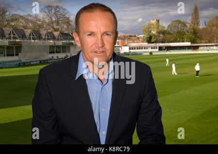 Inghilterra cricket coach ed ex cricketer dello Zimbabwe, Andrew "andy' Fiore a worcestershire ccc in worcester. Foto Stock