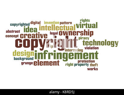 Copyright parola cloud Foto Stock