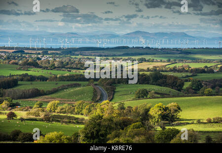 Robin Rigg wind farm, Scozia cercando di Cumbria. Foto Stock