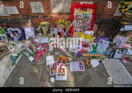 Marc bolan commemorazione golders green Foto Stock