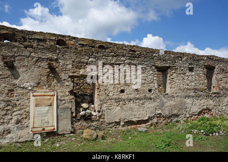 Di fagaras il castello che fu utilizzato come una roccaforte dalla stato comunista. transilvania, distretto di Brasov, Romania Foto Stock