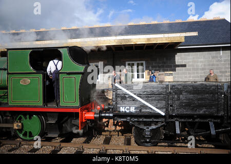 'Sir gomer' al forno sciavero piattaforma 1. pontypool & blaenavon ferroviaria. Foto Stock