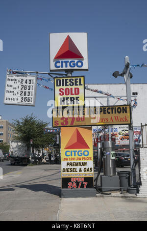 Citgo gas stazione lungo Coney island Avenue nel quartiere di flatbush di Brooklyn, NY. Foto Stock