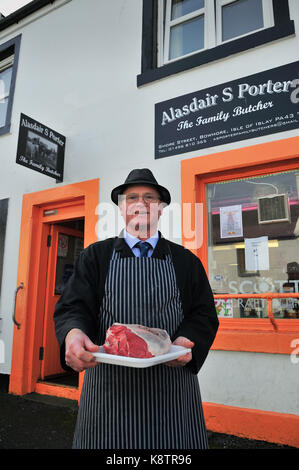 Alasdair S Porter famiglia Butcher Bowmore Islay Scozia UK Foto Stock