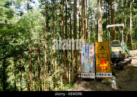 Lavoro eseguito nella neve jigokudani monkey park Foto Stock