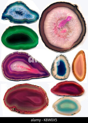 Geodes sono geologici sedimentari secondario delle strutture che si verificano nelle rocce sedimentarie e vulcaniche. geodes sono sferiche di masse di minerali che wer Foto Stock