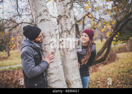 Matura in autunno park Foto Stock