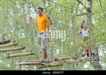 Il parco avventura Foto Stock