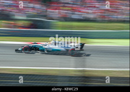 Mercedes driver F1 Lewis Hamilton in occasione del Gran premio d'Italia a Monza, Italia Foto Stock