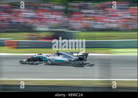 Mercedes F1 driver Valtteri Bottas in occasione del Gran premio d'Italia a Monza, Italia Foto Stock