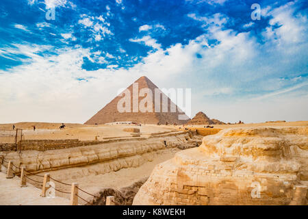 La piramide del Cairo in Egitto Foto Stock