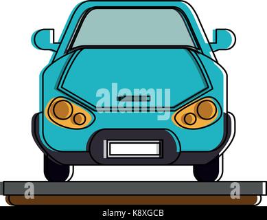 Auto frontview icon image Illustrazione Vettoriale
