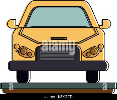 Auto frontview icon image Illustrazione Vettoriale