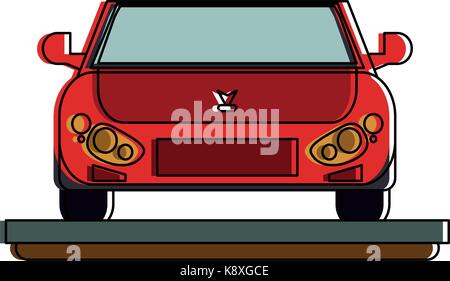 Auto frontview icon image Illustrazione Vettoriale