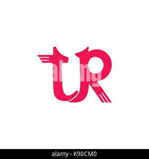 Curve logo lettering vettore Foto Stock