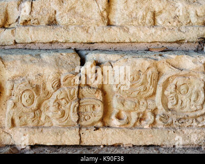 Honduras, città maya le rovine di copan. Il quadro presenta copans più celebre monumento, la scala geroglifica Foto Stock