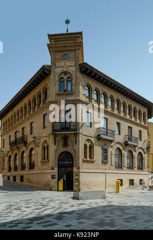 Post edificio della città di Huesca, Aragona, Spagna Foto Stock