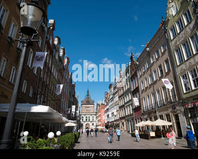 Il Long Lane (Ulica Długa) Gdansk, provincia di Pomerania, Polonia. Foto Stock