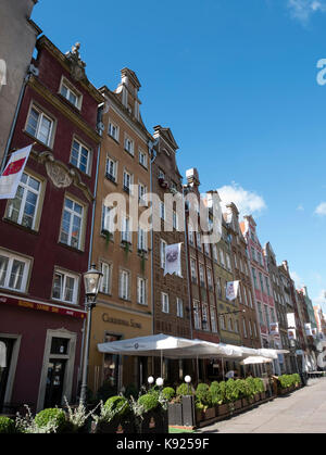 Il Long Lane (Ulica Długa) Gdansk, provincia di Pomerania, Polonia. Foto Stock