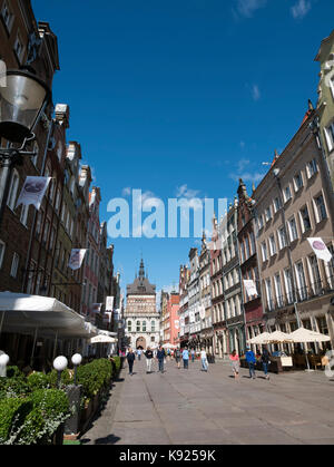 Il Long Lane (Ulica Długa) Gdansk, provincia di Pomerania, Polonia. Foto Stock