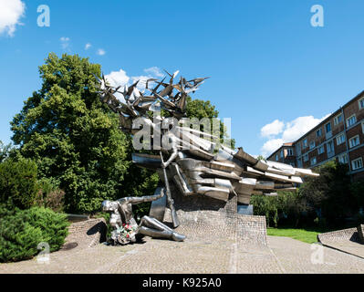 Monumento ai difensori della Posta Polacca, Gdansk, provincia di Pomerania, Polonia. Foto Stock