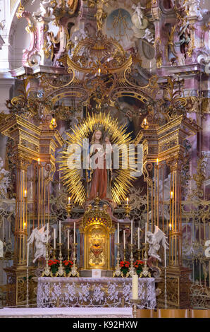 Altare maggiore della Cattedrale di Zwiefalten Abbey, alta Svevia, Baden-Wurttemberg, Germania. Hochaltar des Münsters zu Zwiefalten, Oberschwaben, Baden-Wür Foto Stock