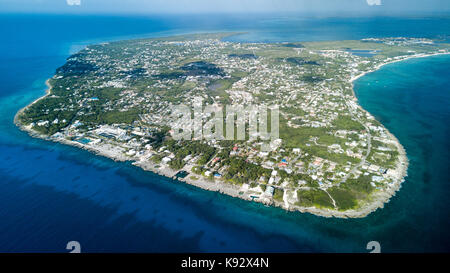 Vista aerea di Grand Cayman Isole dei Caraibi Foto Stock